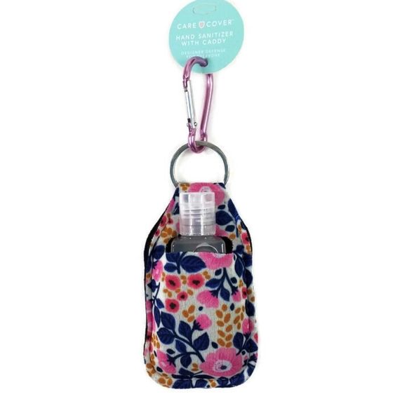 Care Cover Hand Sanitizer and Sweet Life Floral Holder Set Carabiner Clip On - Picture 5 of 6